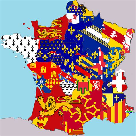 kingdom of france flag map
